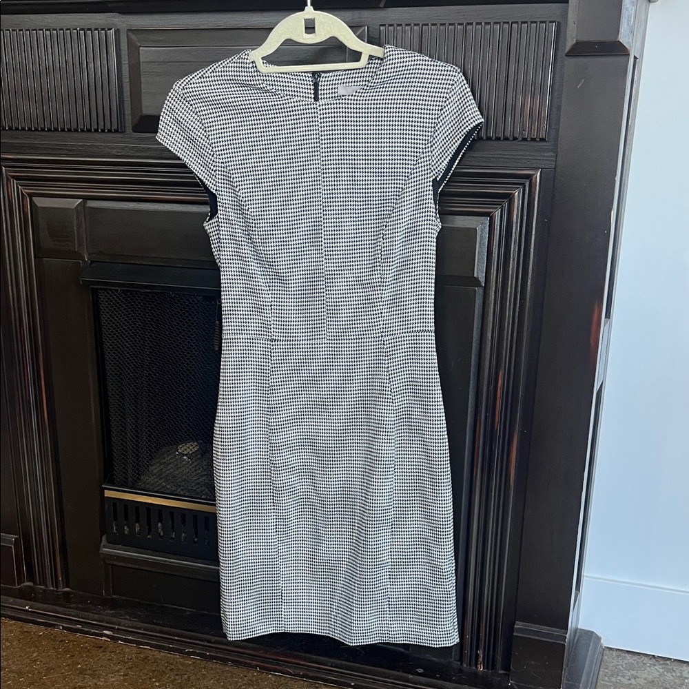 Classic Black and White Checkered Dress